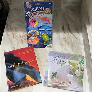 2 Book Bundle+ •The Origami Handbook Rick Beech, •Napkin Folds Jones & Brehaut